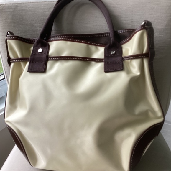 Lancel Paris (MISS LANCEL) Leather Trim Canvas Handbag Large Size - Picture 2 of 13